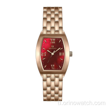 Tonneau Design na may MOP dial wrist relo